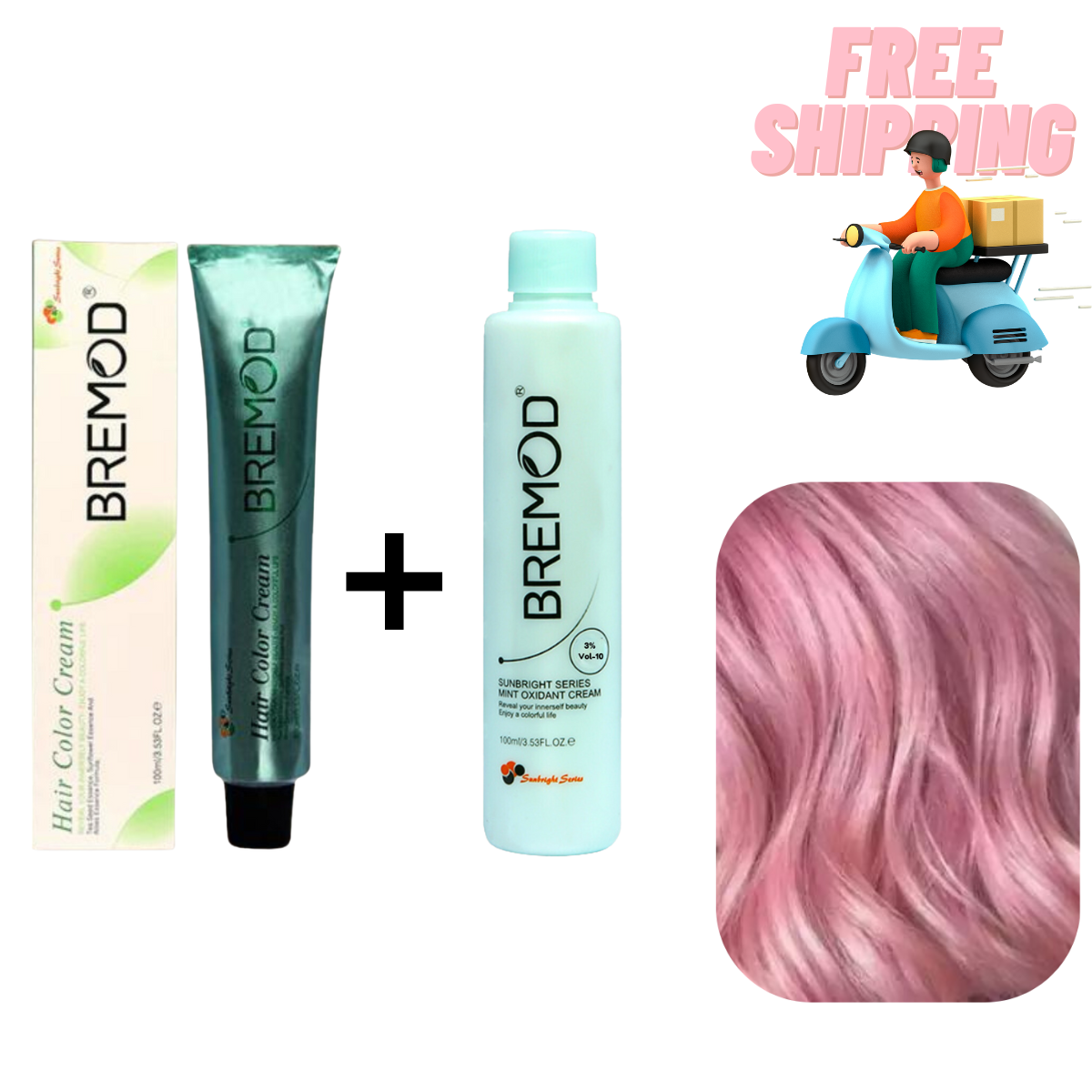 Bremod 12.45 Pink Blond Hair Color Creme