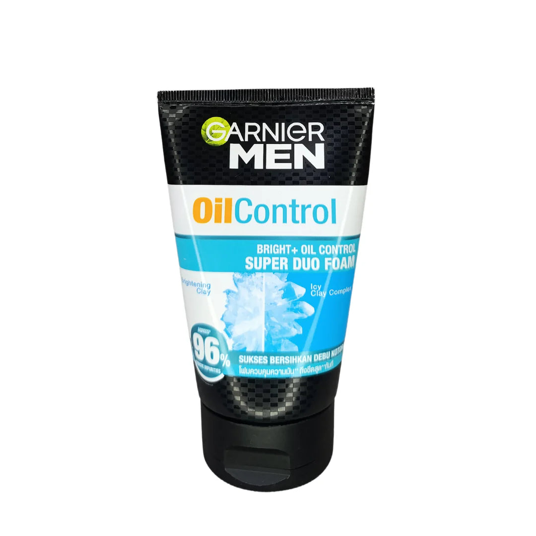 Garnier Men Oil Control Bright + Oil Control Super Duo Foam 100 Ml