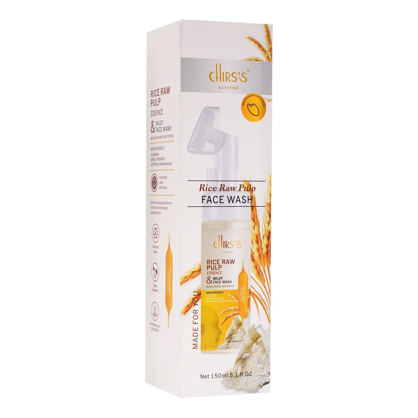 CHIRS's Rice Raw Pulp Whitening Face Wash 150 Ml