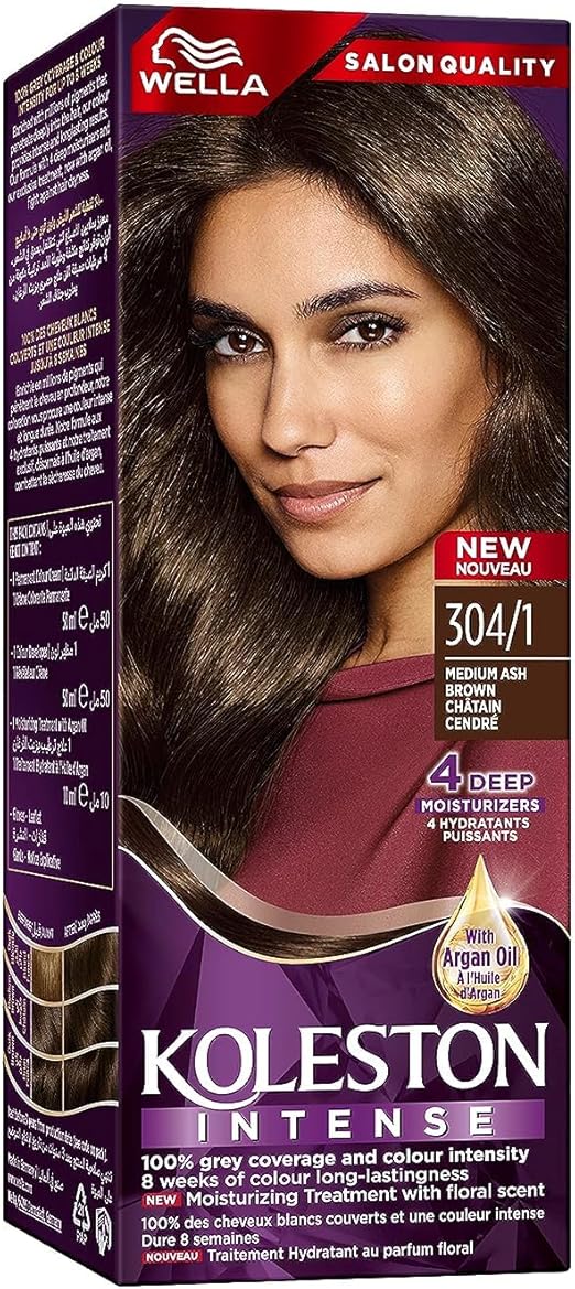 Wella Koleston Intense Color Tube Medium Ash Brown - 304/1