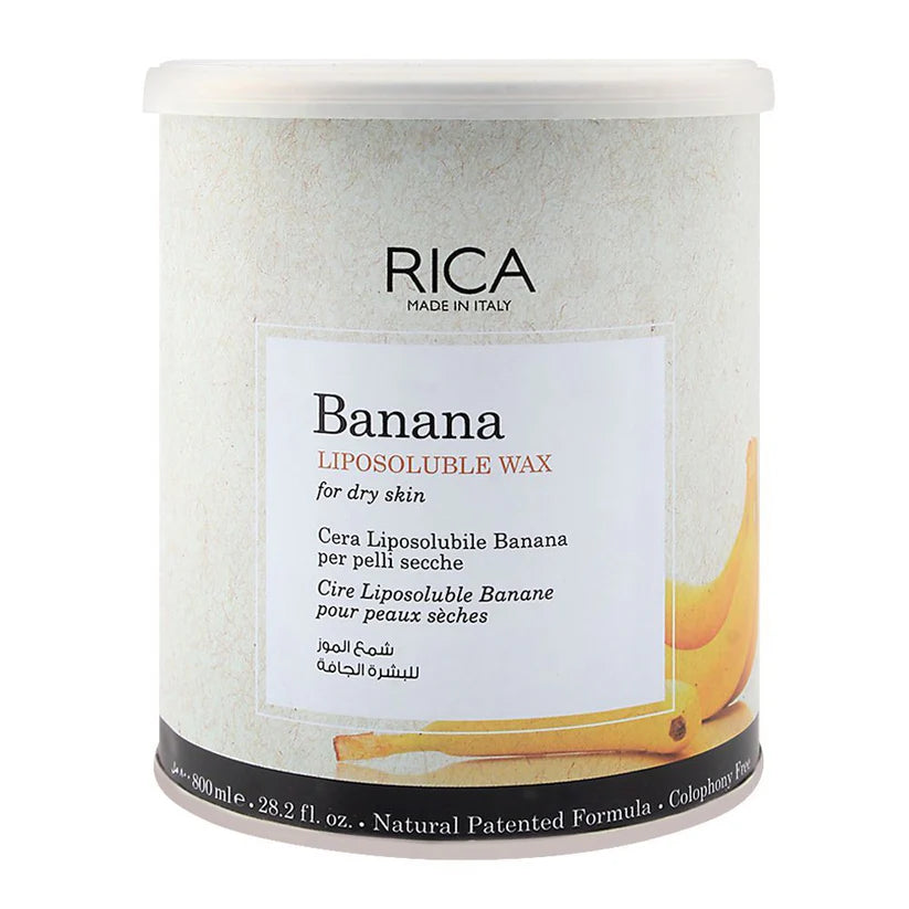 RICA Banana Dry Skin Liposoluble Wax - 800 Ml