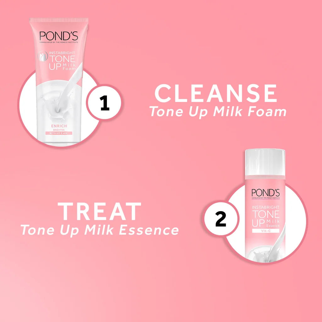 Ponds Insta Bright Tone-Up Milk Facial Foam Face Wash - 100g