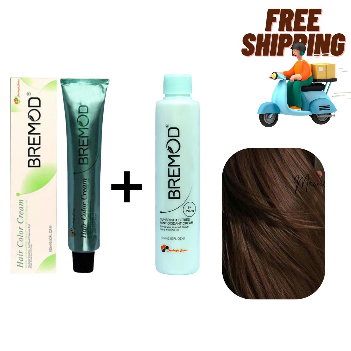 Bremod 4.0 Medium Brown Hair Color Cream