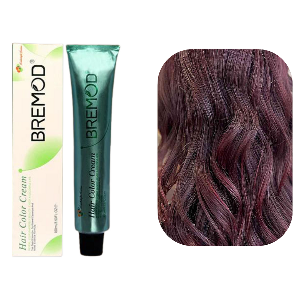 Bremod 4.65 Medium Burgundy Brown Hair Color Creme