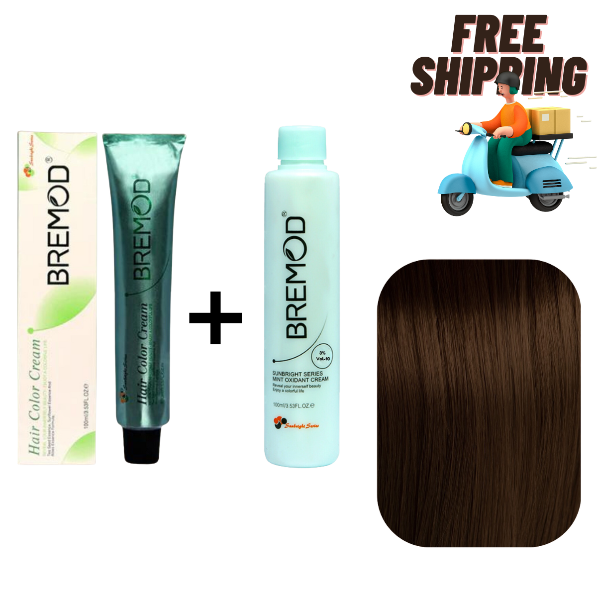 Bremod 5.3 Light Golden Brown Hair Color Creme