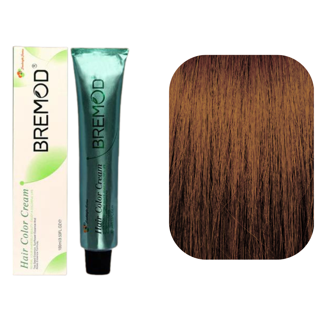 Bremod 5.45 Light Copper Mahogany Brown Hair Color Creme