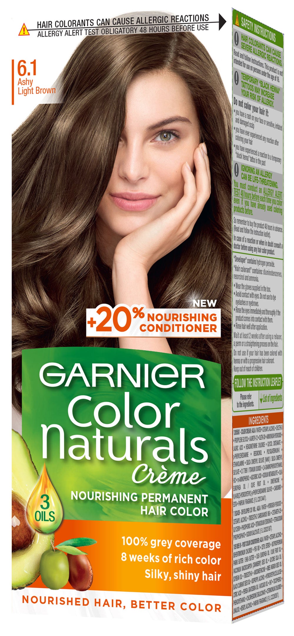 Garnier Hair Color 6.1 Ashy Light Brown