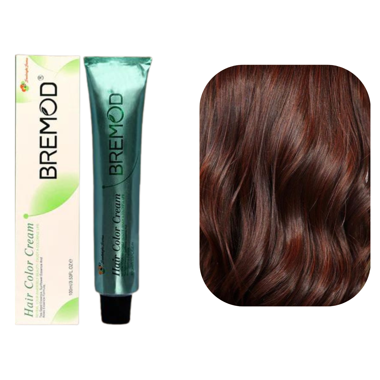 Bremod 6.56 Dark Mahogany Red Brown Hair Color Creme