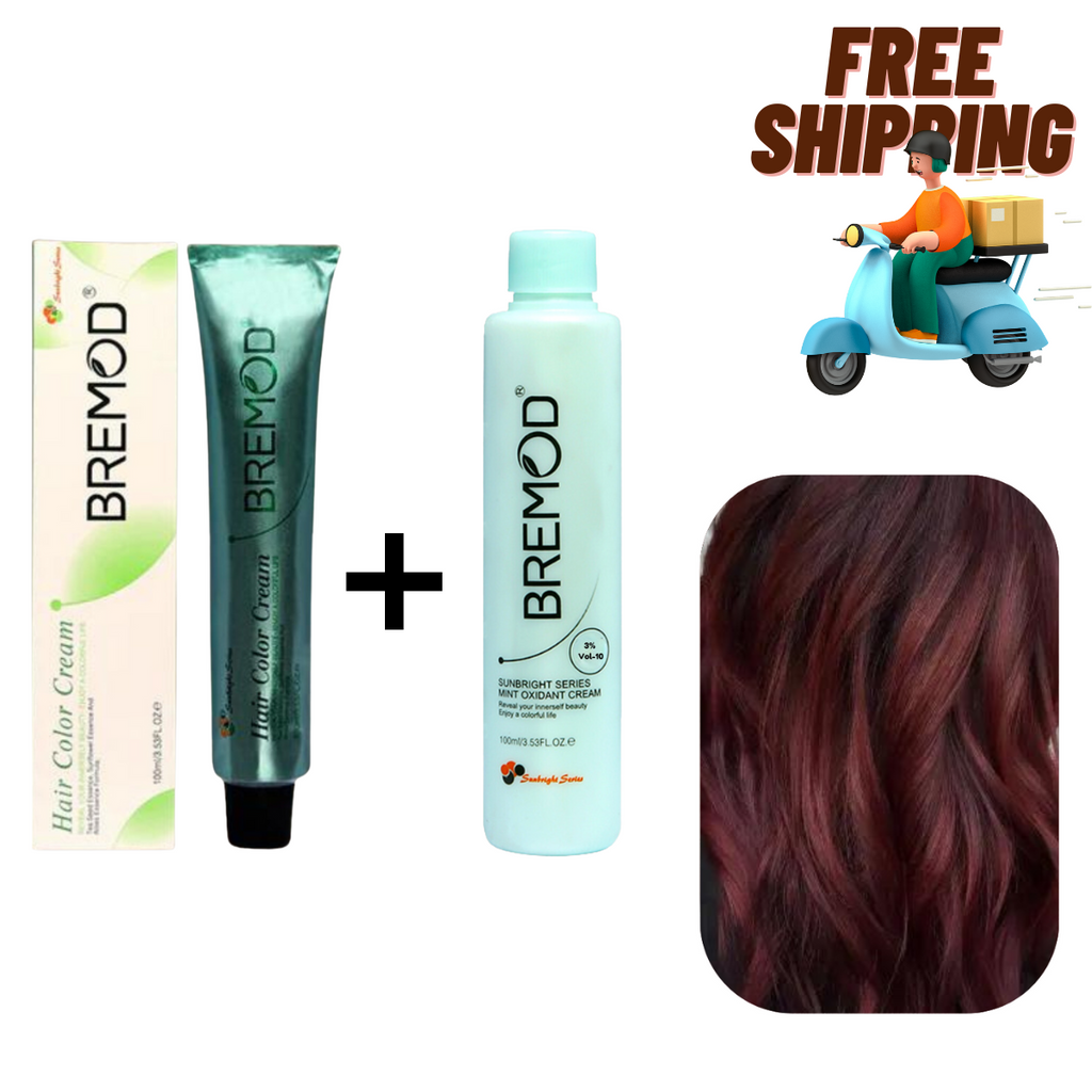 Bremod 6.65 Dark Burgundy Blond Hair Color Creme