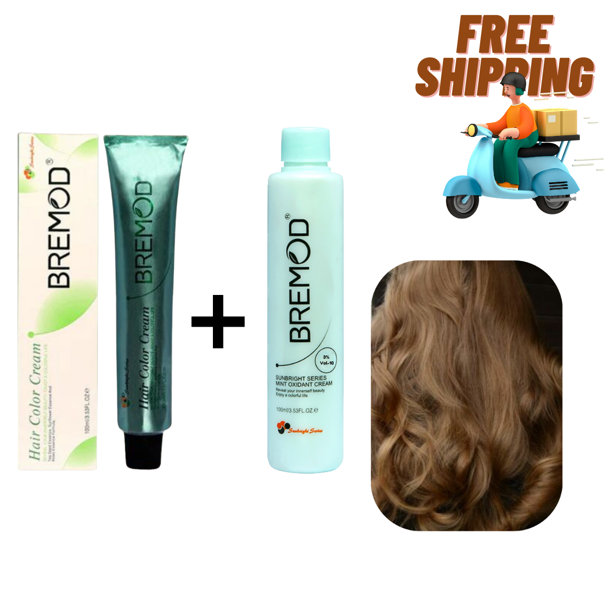 Bremod 6.7 Dark Green Blond Hair Color Creme