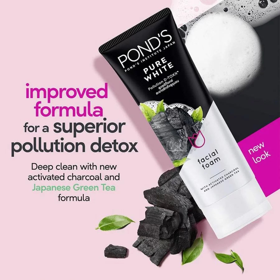 Ponds Pure Bright Pollution Facial Foam - 100 GM