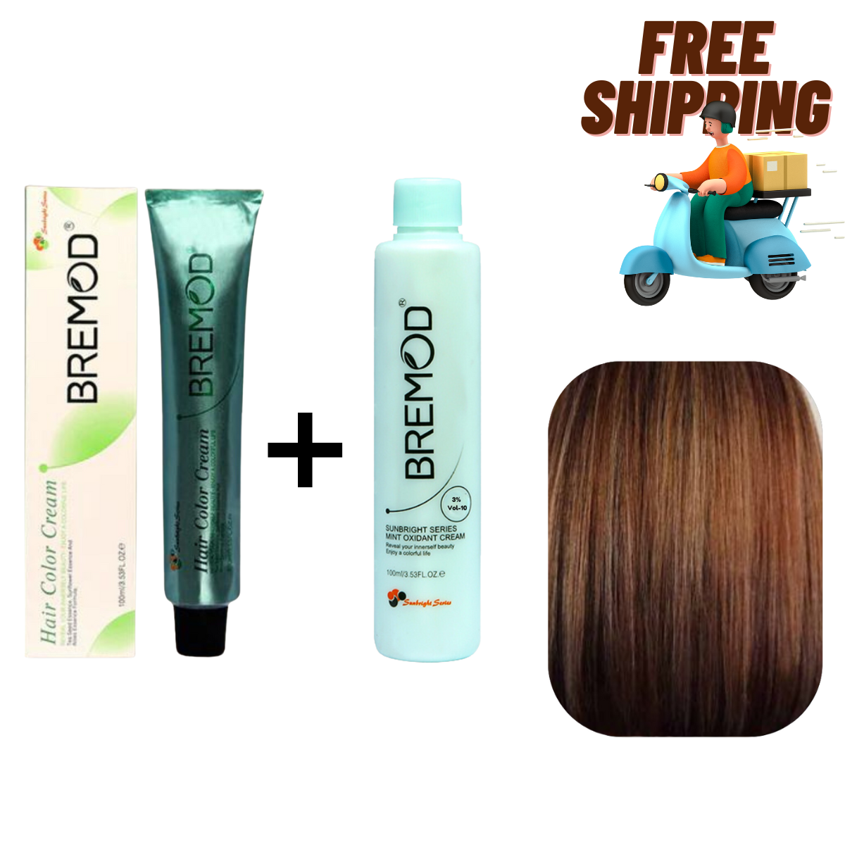 Bremod 7.0 Medium Blond Hair Color Creme