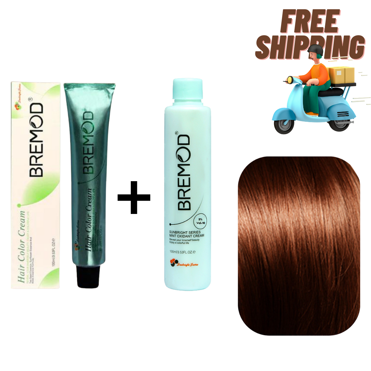 Bremod 7.34 Medium Gold Copper Blonde Hair Color Creme