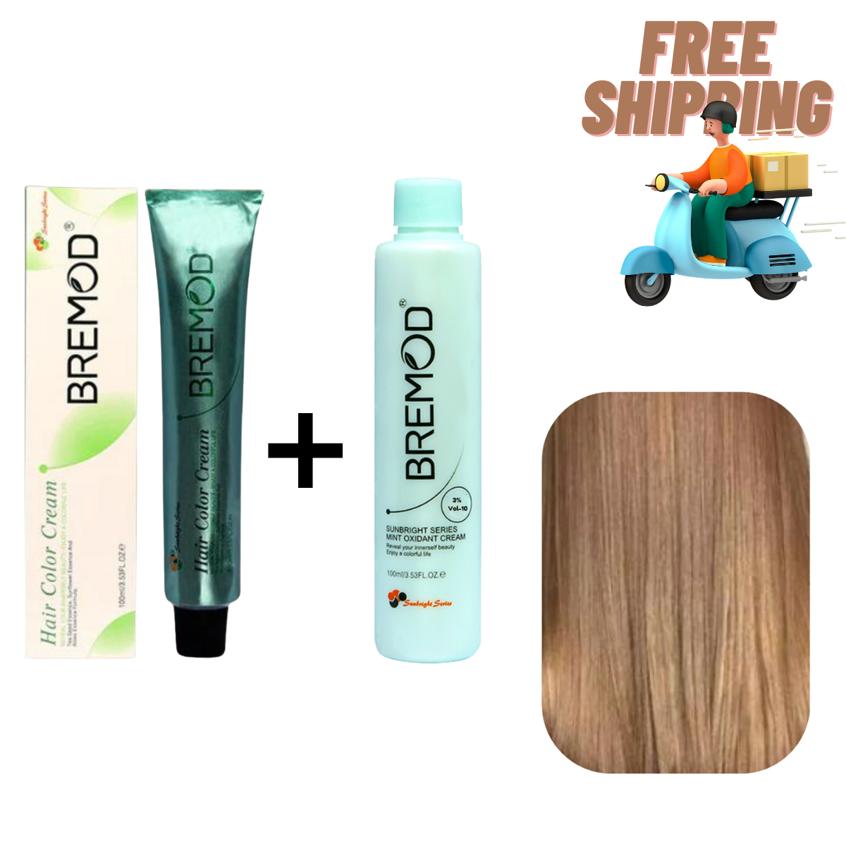 Bremod 7.3 Medium Gold Blond Hair Color Creme