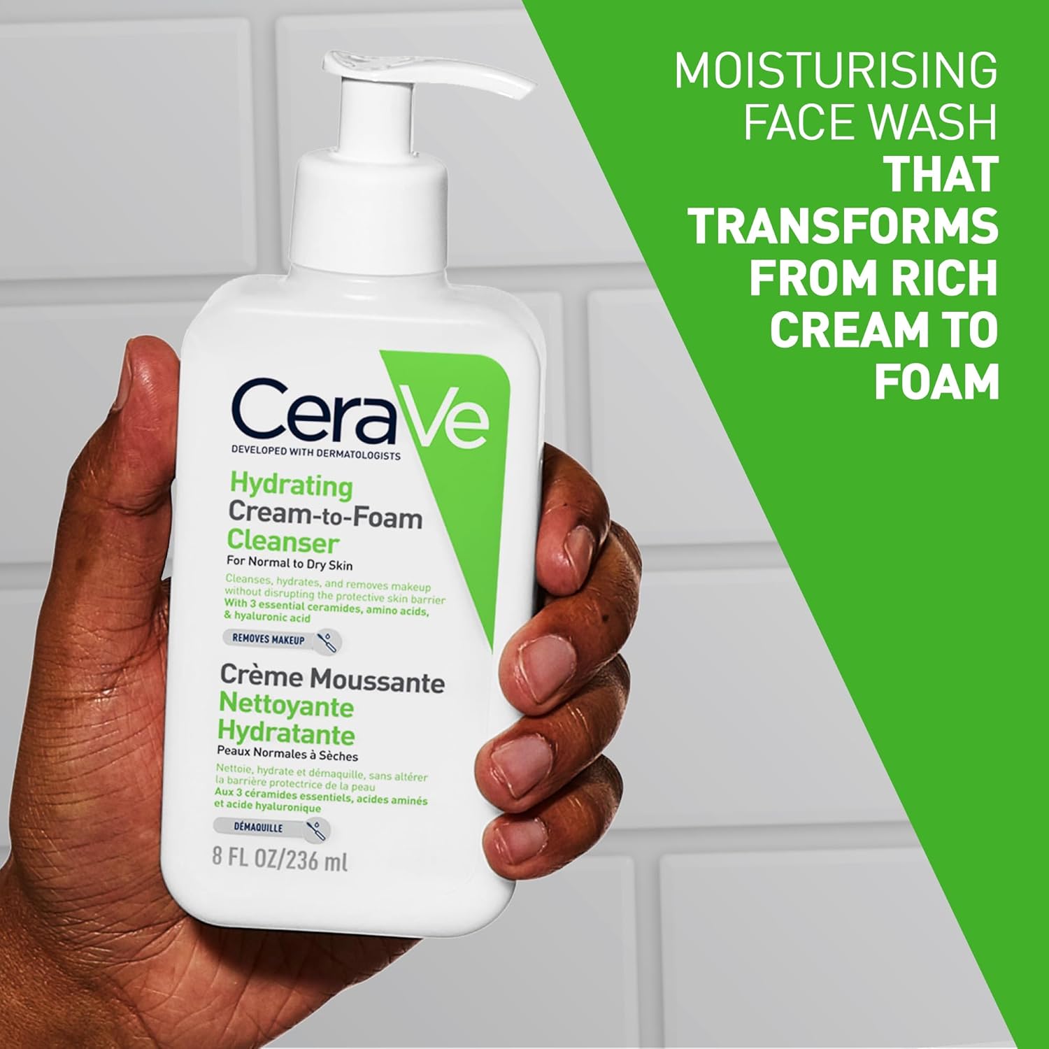 CeraVe Hyderating Creame To Foaming Cleanser 236 Ml