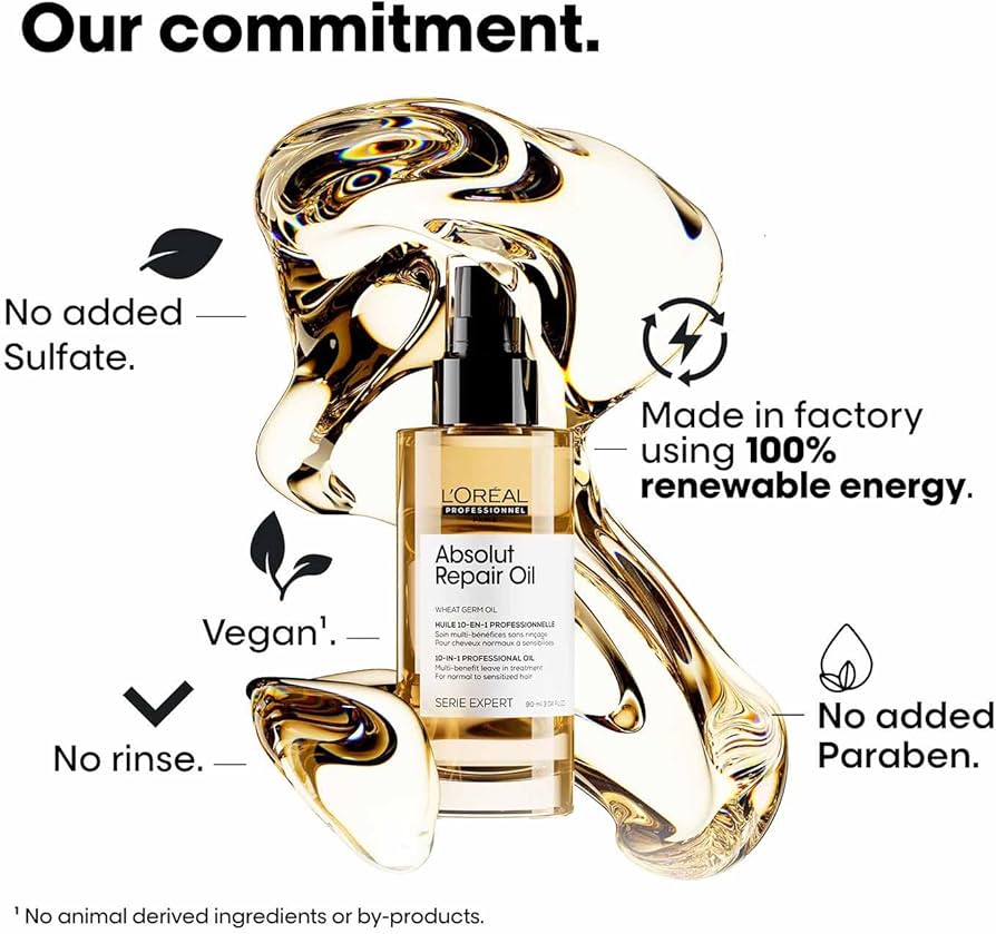 Loreal Serie Expert Absolut Repair Oil - 90 ML | Intensive Hair Repair and Shine