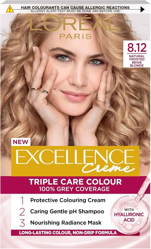 LOreal Excellence Permanent Hair Color 8.12 Natural Frosted Beige Blonde