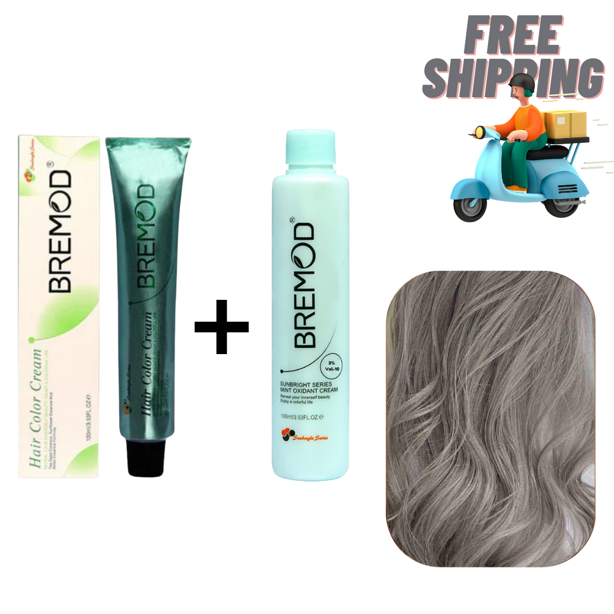 Bremod 8.1 Light Ash Blond Hair Color Cream