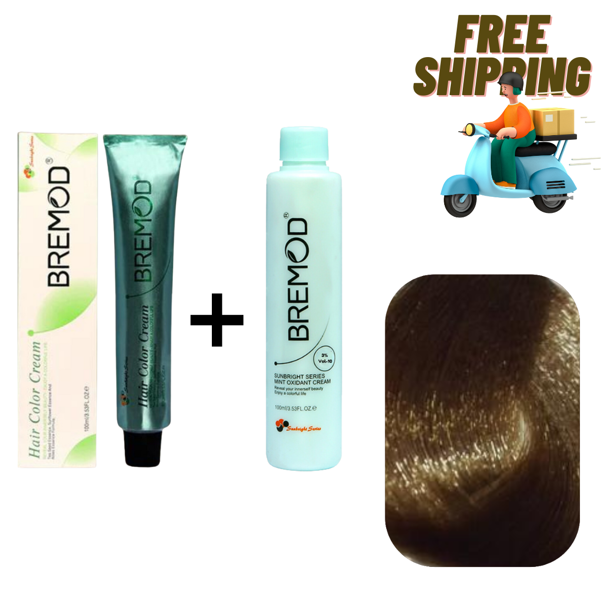 Bremod 8.37 Light Gold Green Blond Hair Color Creme