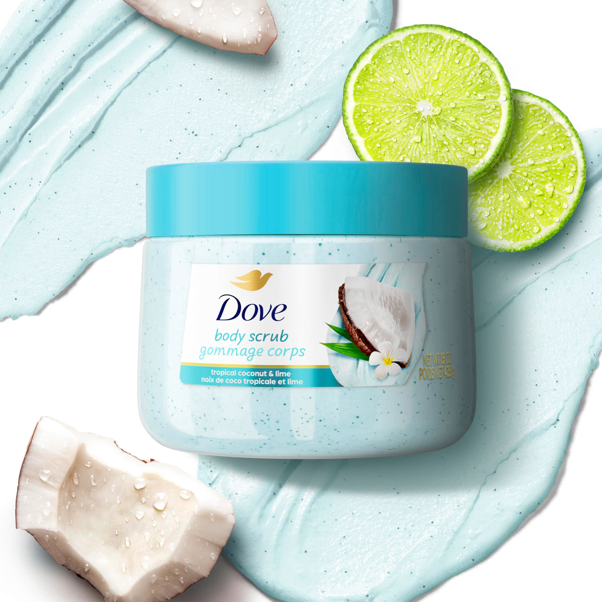 Dove Tropical Coconut & Lime Body Scrub - 425g
