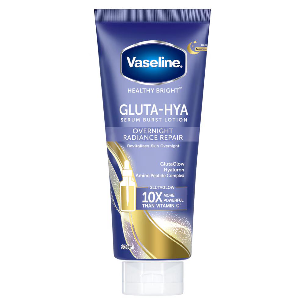 Vaseline Gluta Hya Overnight Radiance Repair Serum Burst Lotion - 300 Ml