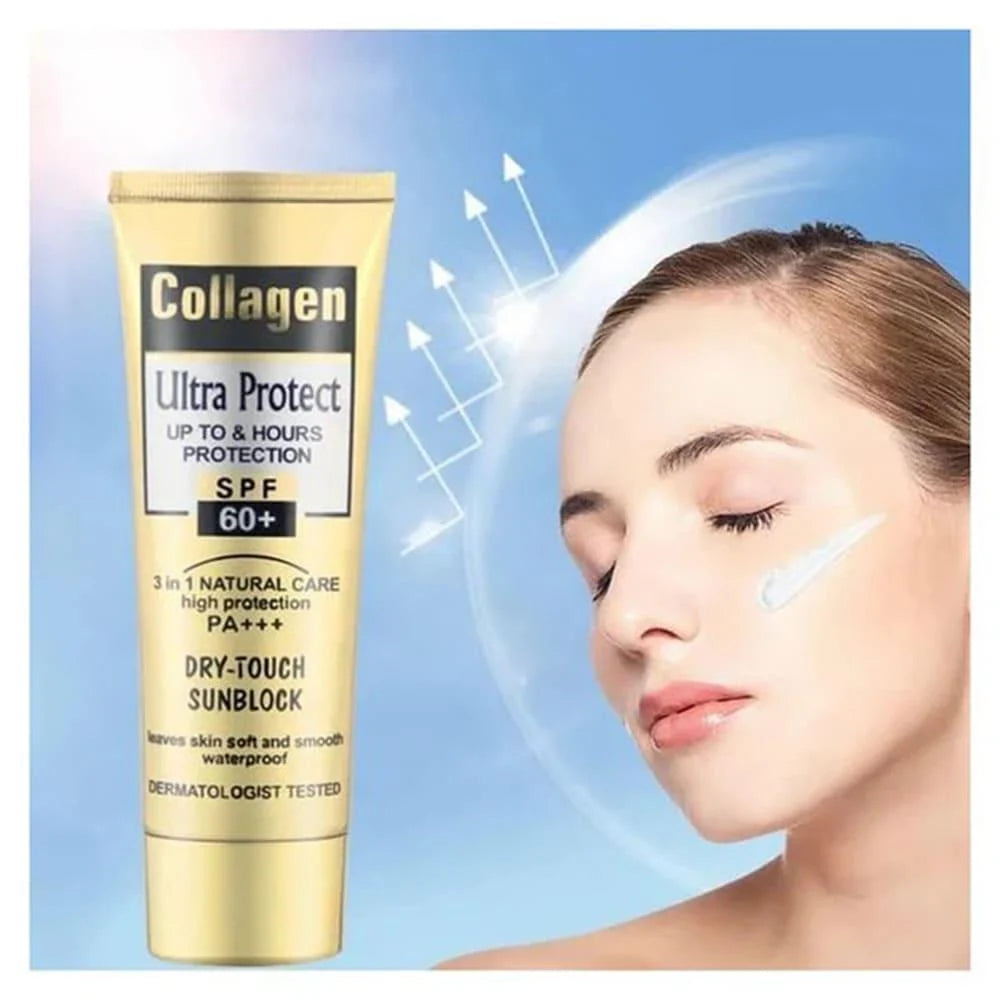 Wokali Collagen 60+ SPF Dry Touch Sunblock Cream 100 Ml