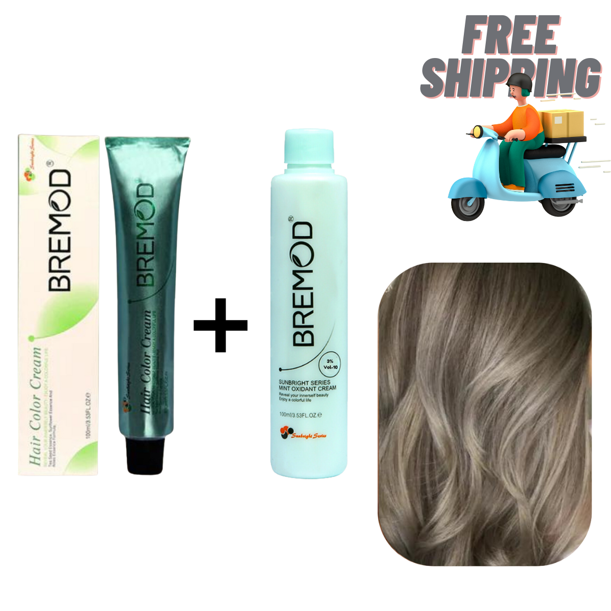 Bremod 9.1 Very Light Ash Blond Hair Color Cream