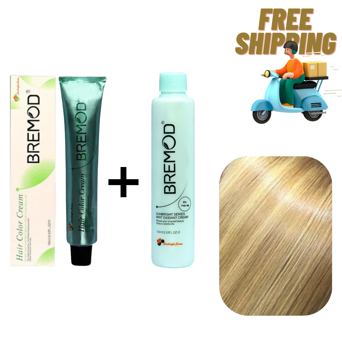 Bremod 9.33 Very Light Intense Gold Blonde Hair Color Creme