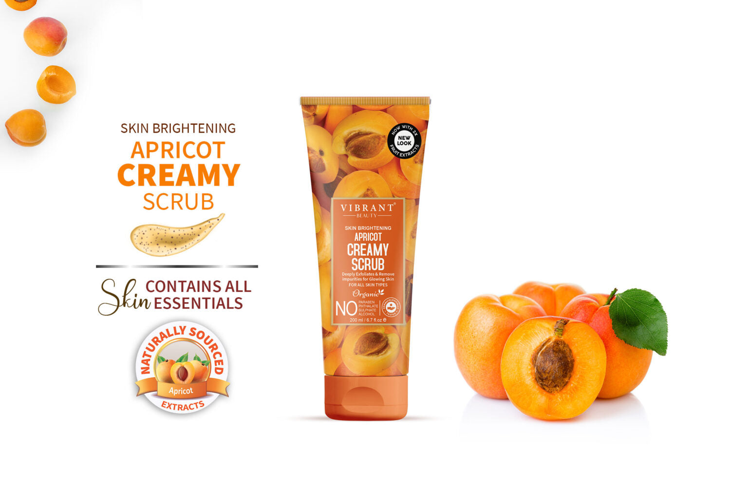 Vibrant Beauty Apricot Creamy Scrub 200 Ml