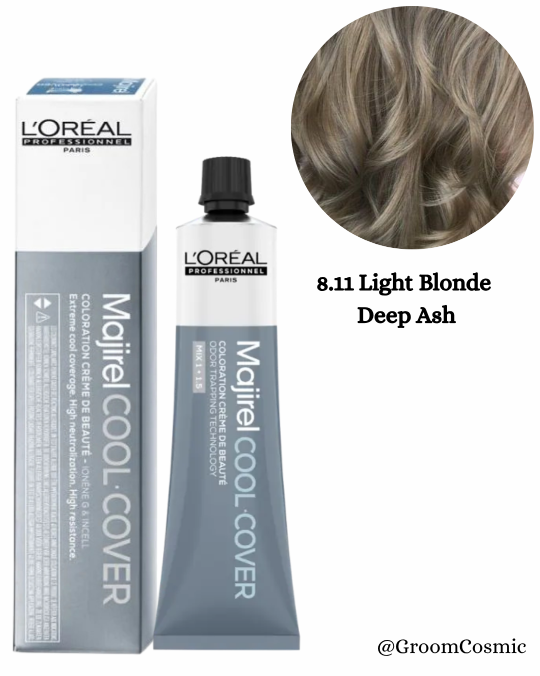 Loreal Professionnel Majirel Cool Cover 8.11 Light Blonde Deep Ash