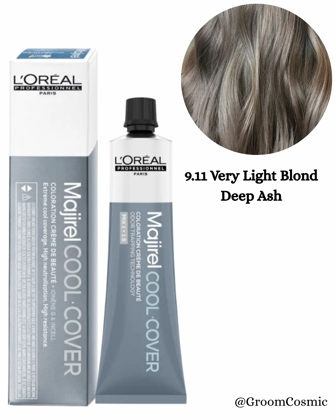 Loreal Professionnel Majirel Cool Cover 9.11 Very Light Blond Deep Ash