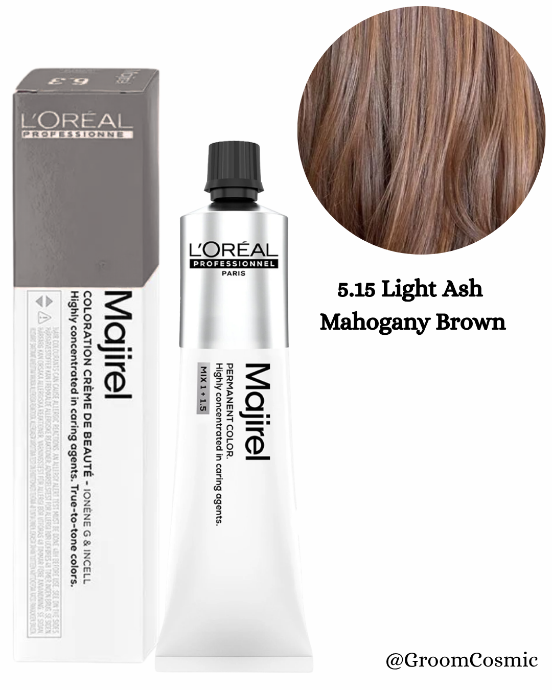 Loreal Professionnel Majirel 5.15 Light Ash Mahogany Brown 60 Ml