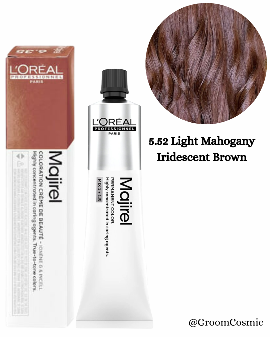 Loreal Professionnel Majirel 5.52 Light Mahogany Iridescent Brown 60 Ml