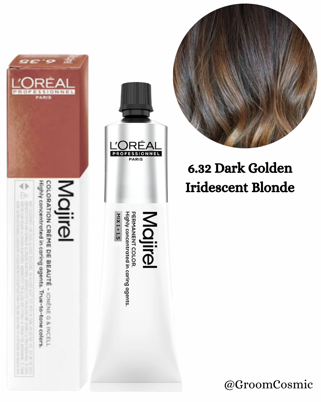 Loreal Professionnel Majirel 6.32 Dark Golden Iridescent Blonde 60 Ml