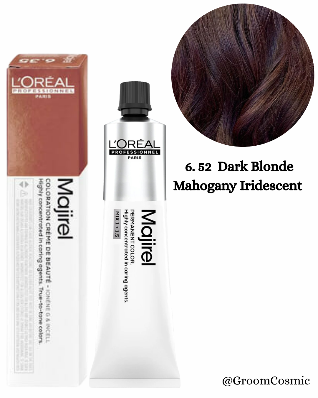 Loreal Professionnel Majirel 6.52 Dark Blonde Mahogany Iridescent 60 Ml