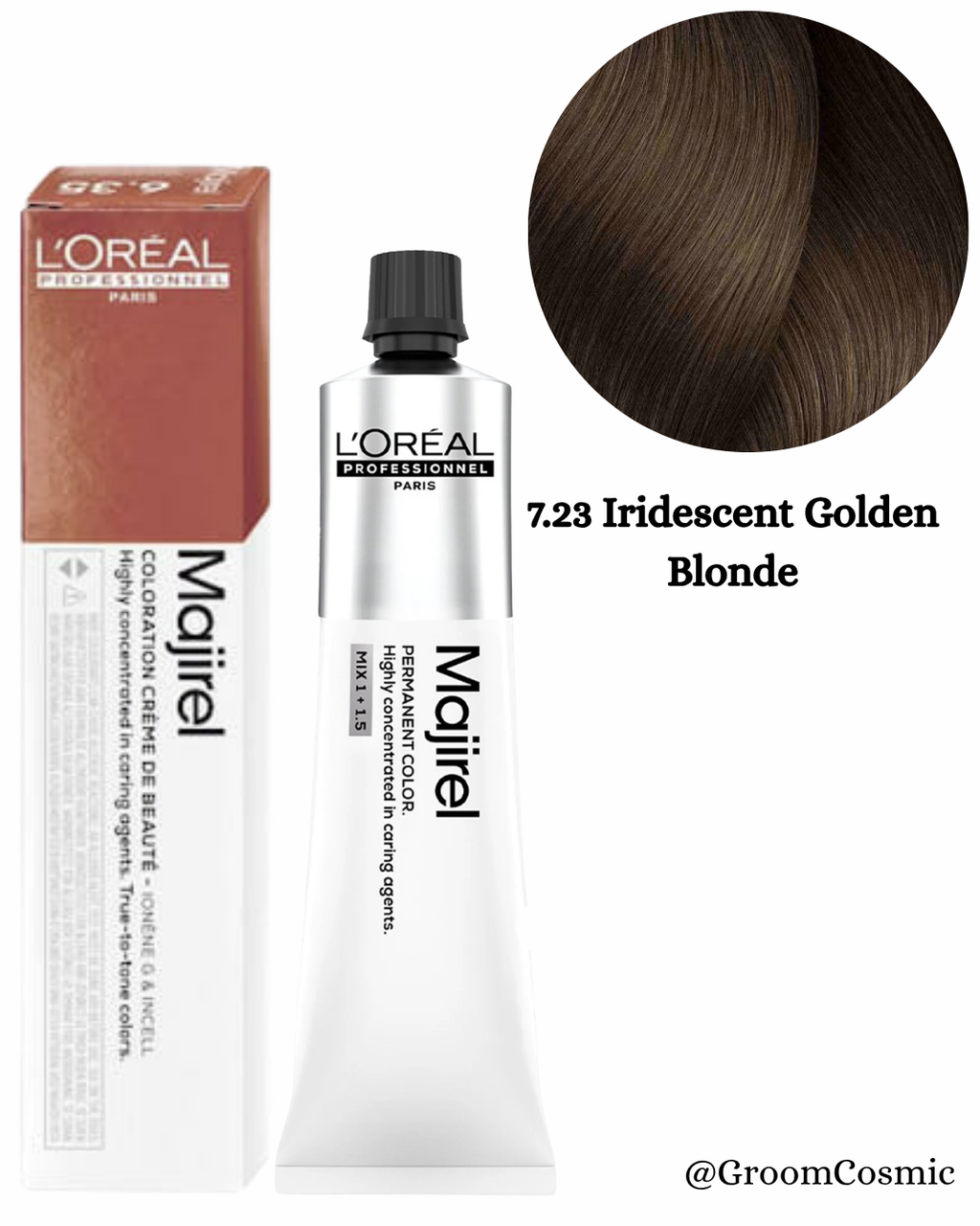 Loreal Professionnel Majirel 7.23 Iridescent Golden Blonde 60 Ml