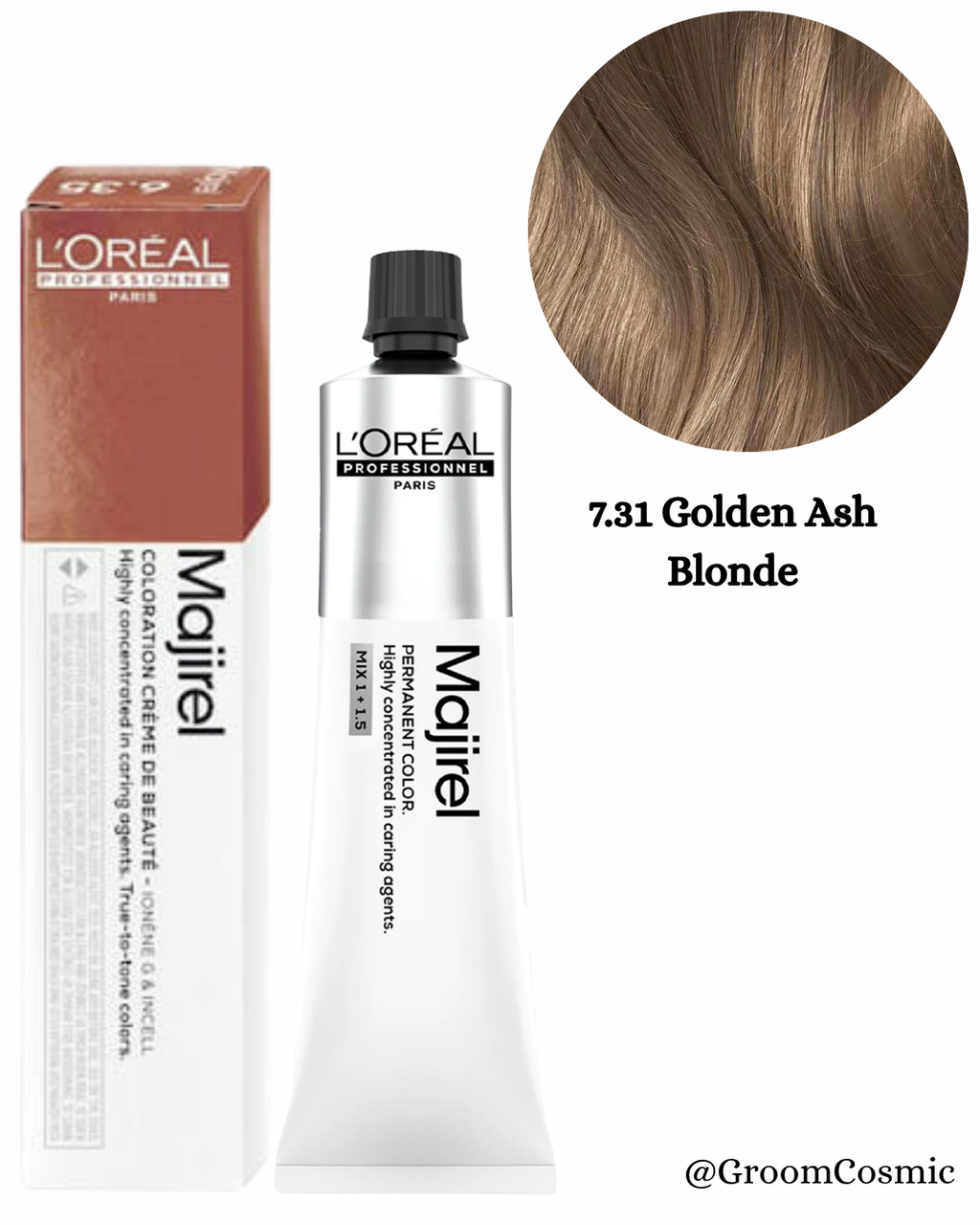 Loreal Professionnel Majirel 7.31 Golden Ash Blonde 60 Ml