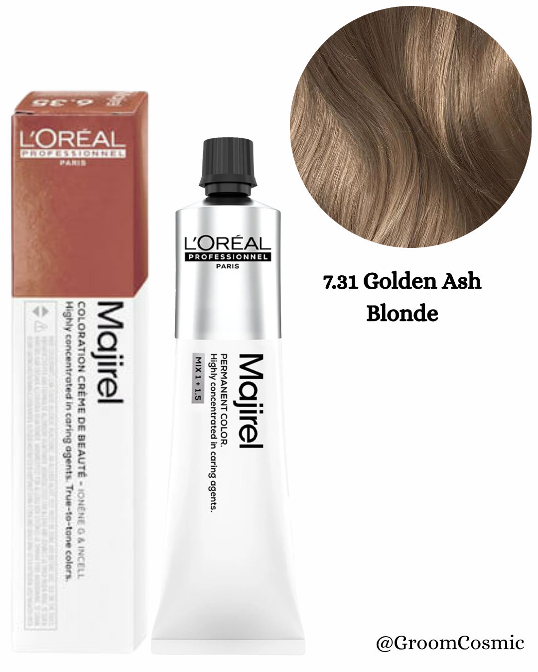 Loreal Professionnel Majirel 7.31 Golden Ash Blonde 60 Ml