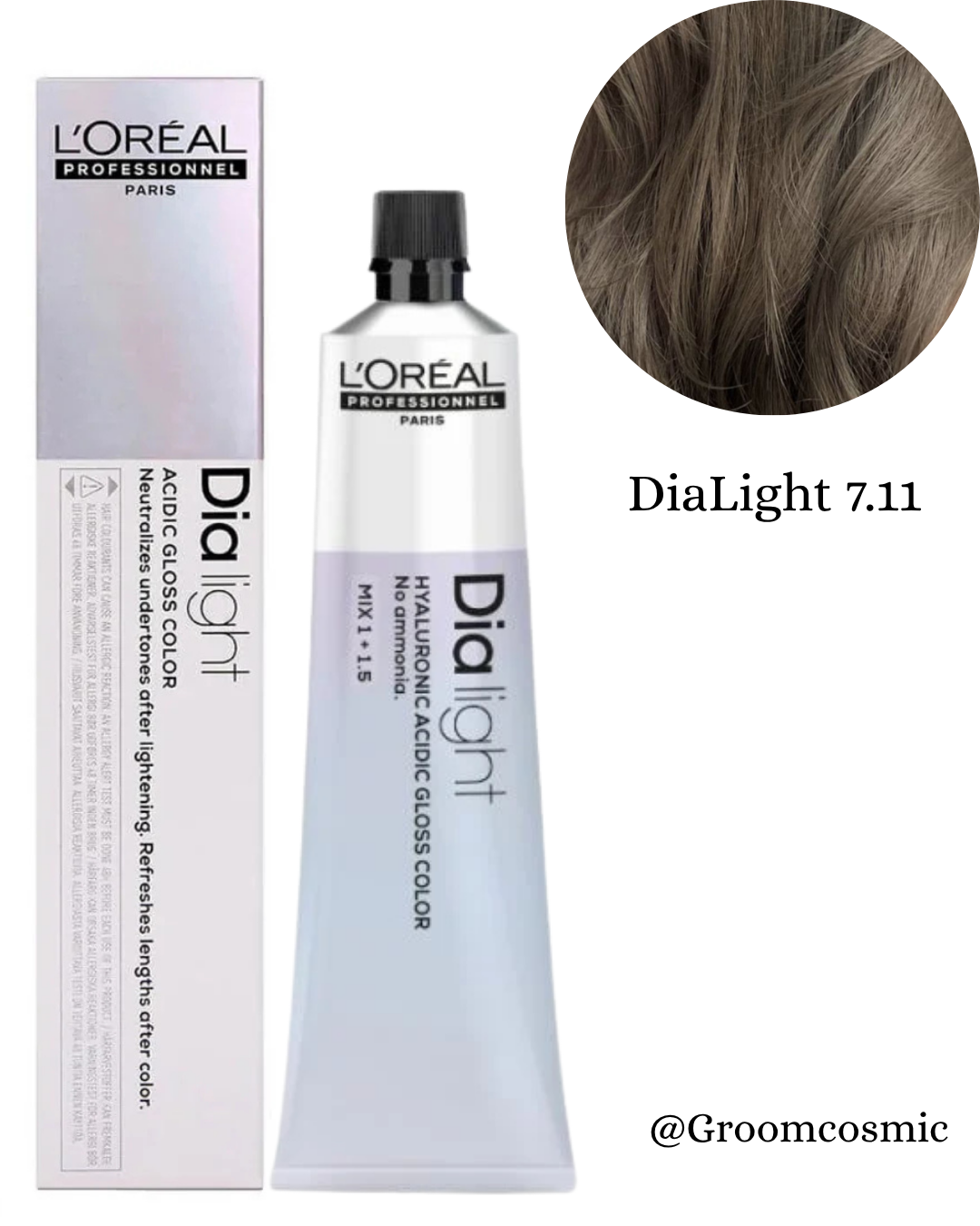 Loreal Dia Light 7.11 Deep Ash Blonde Hair Color - 60 Ml