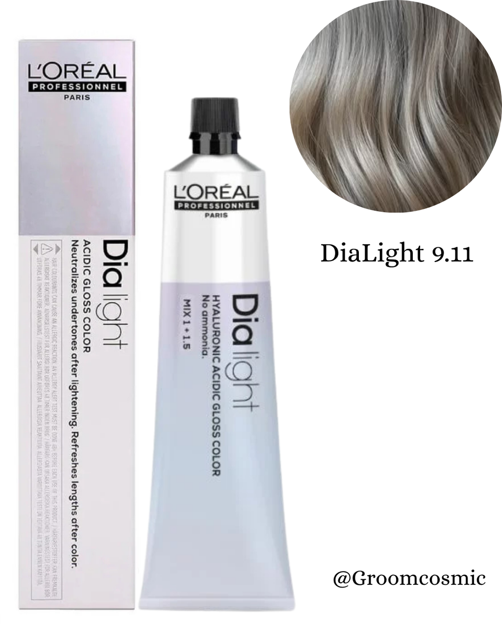 Loreal Dia Light 9.11 Very Light Deep Ash Blonde Milkshake Hair Color - 60 Ml