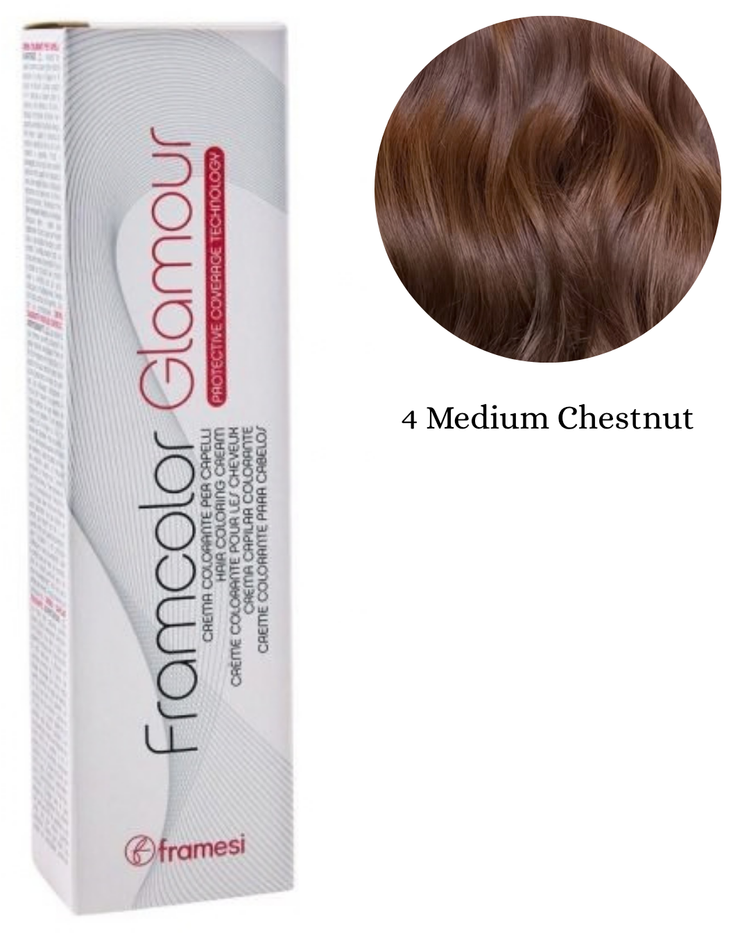 Framesi Framcolor Glamour 4 Medium Chestnut Hair Color  - 100ml