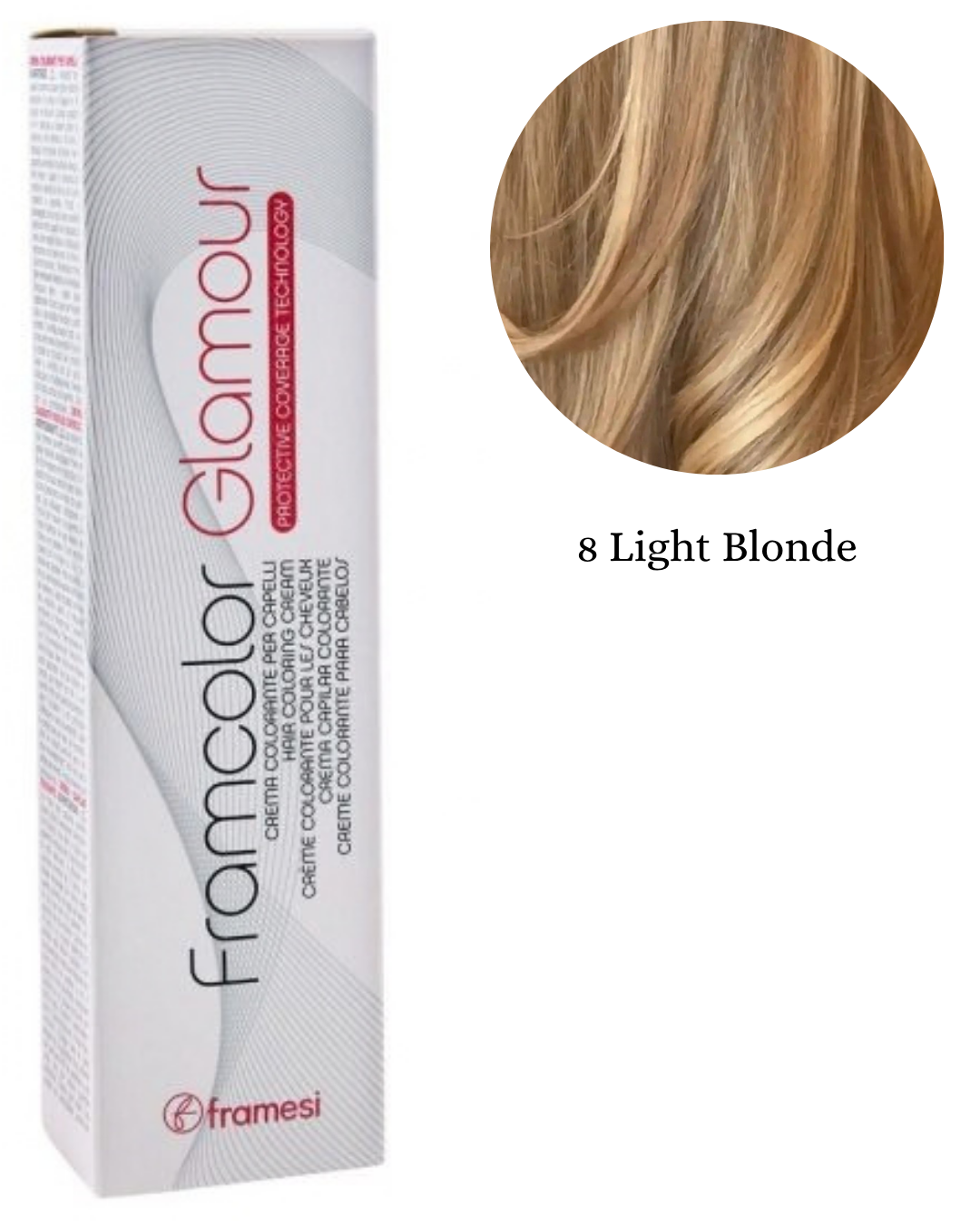 Framesi Framcolor Glamour 8 Light Blonde Hair Color  - 100ml