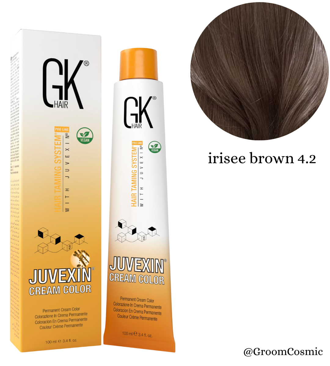 GK Hair Color Cream 4.2 Irisee Brown - 100 Ml