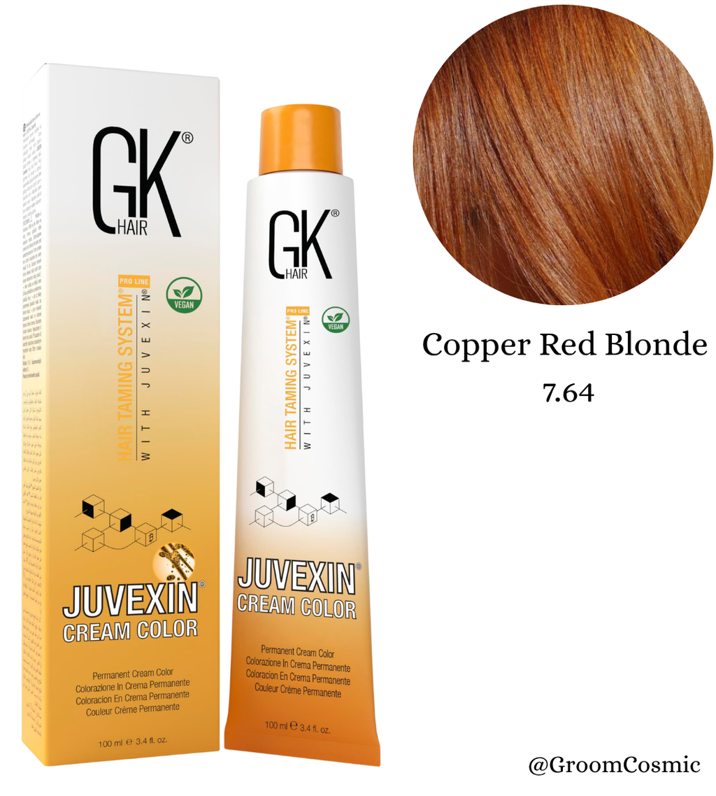 GK Hair Color Cream 7.64 Copper Red Blonde - 100 Ml