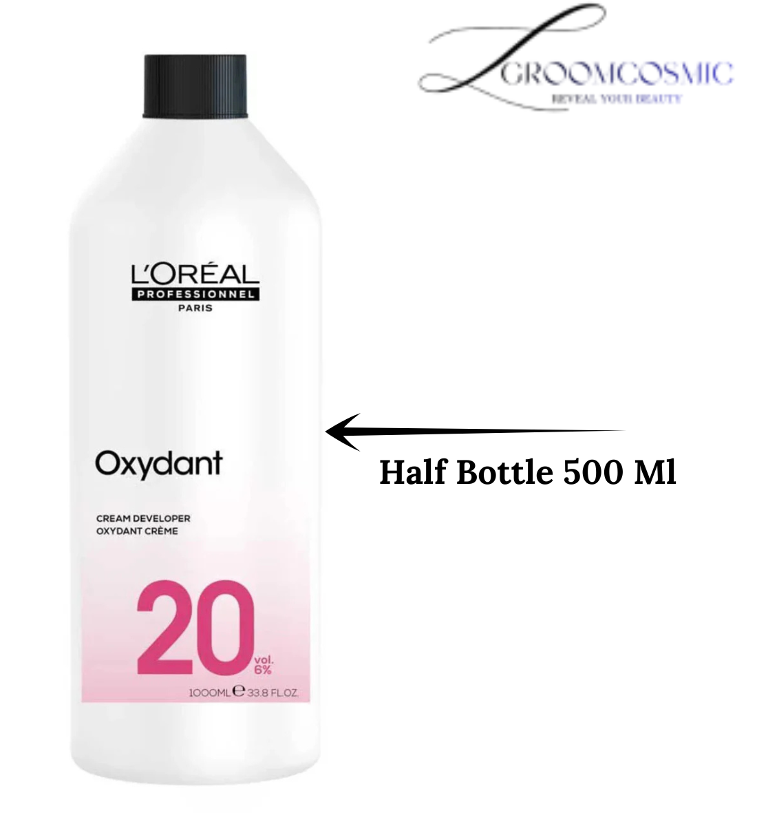 Loreal Oxydant Creme 20 Volume Developer Half Bottle - 500 Ml