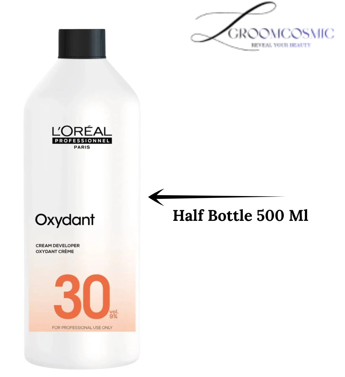 Loreal Oxydant Creme 30 Volume Developer Half Bottle - 500 Ml