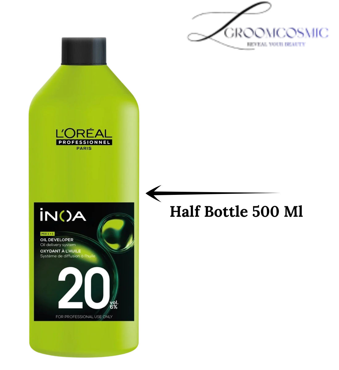 Loreal INOA Rich Developer 20 Volume Half Bottle - 500 Ml