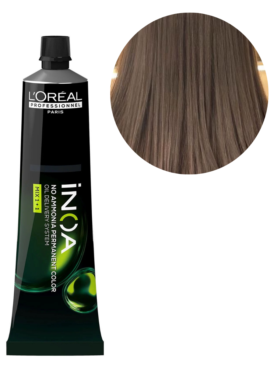 Loreal Inoa 6.1 Dark Ash Blonde Hair Color 60g