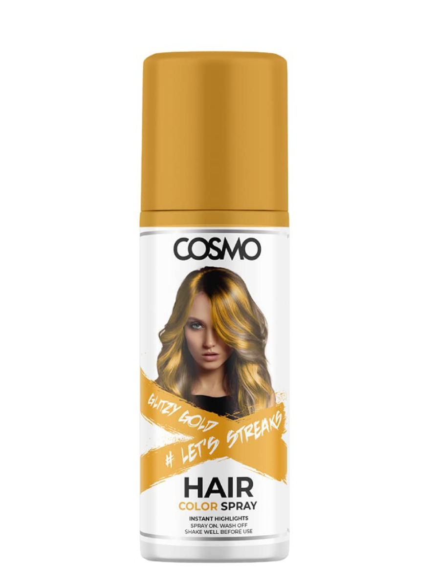 Cosmo Beaute Temporary Hair Colour Spray Glitzy Gold