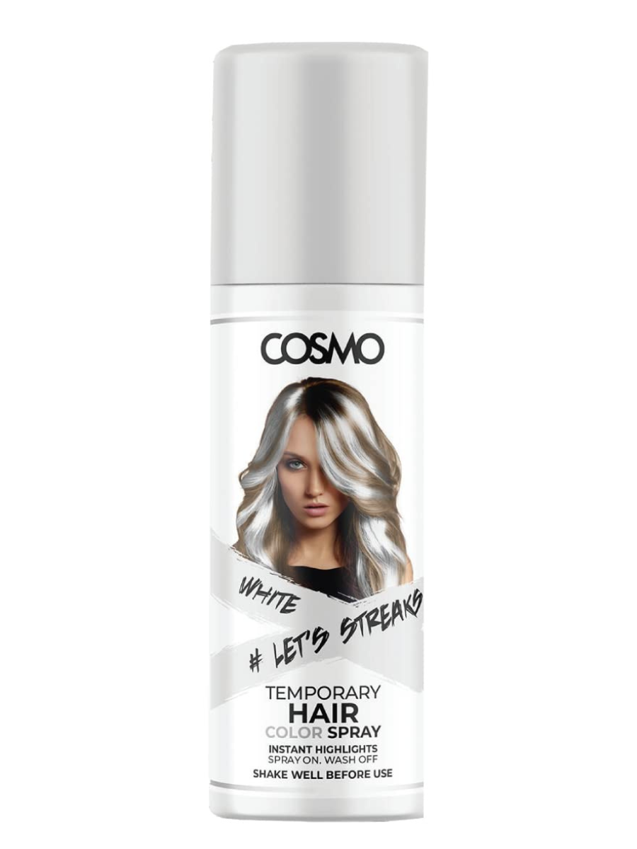 Cosmo Beaute Temporary Hair Colour Spray Electric Silver